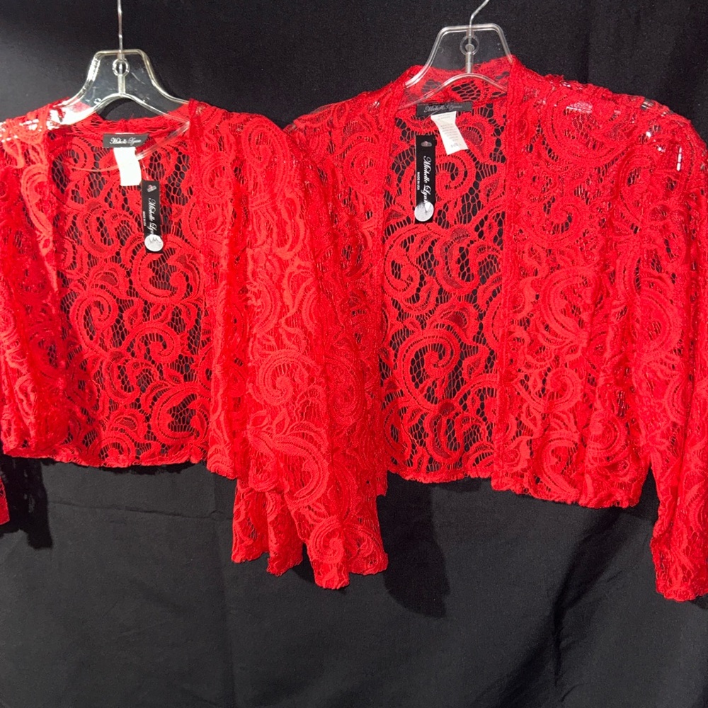 Holiday Red Lace Shrug NWT - Picture 4 of 4
